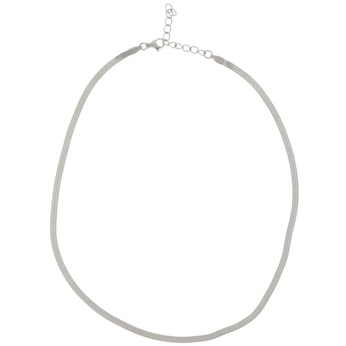 3.3mm Stainless steel 304 Mirror mesh choker - flat snake x46cm