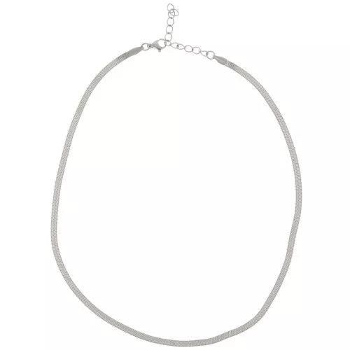 3.3mm Stainless steel 304 Mirror mesh choker - flat snake x46cm