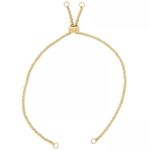 20cm Stainless steel 304 Adjustable strap for spacer - Jaseron mesh - Gold Tone x1