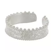 Adjustable ring hammered ethnic style - Antique silver plating x1