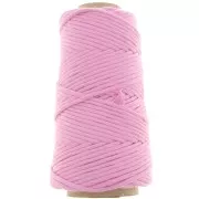 Cotton macramé combed cord spool Cotton Supreme 3XL - Pink x75m