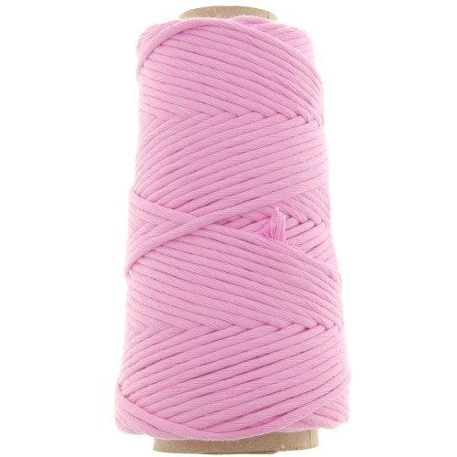 Cotton macramé combed cord spool Cotton Supreme 3XL - Pink x75m