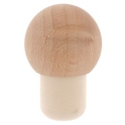 47.5x32mm Decorative round wooden stopper to customize x1