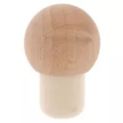 47.5x32mm Decorative round wooden stopper to customize x1