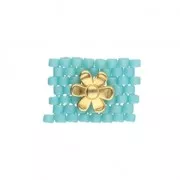 6mm Cymbal - Flower Bead for Miyuki Delica and Rocaille 11/0 - Gerani - Bronze x1