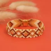 6mm Cymbal - Flower Bead for Miyuki Delica and Rocaille 11/0 - Gerani - Bronze x1