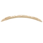 37x7.5mm Curved Rectangle spacer - Ornamental Pattern - 3 Microns Gold Plated x1