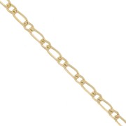 Alternating figaro chain (1x1) 2.8 mm - Gold filled x20cm