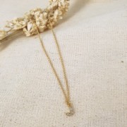 8mm symbol charm with zirconium oxide - & - Gold plated - Crystal x1