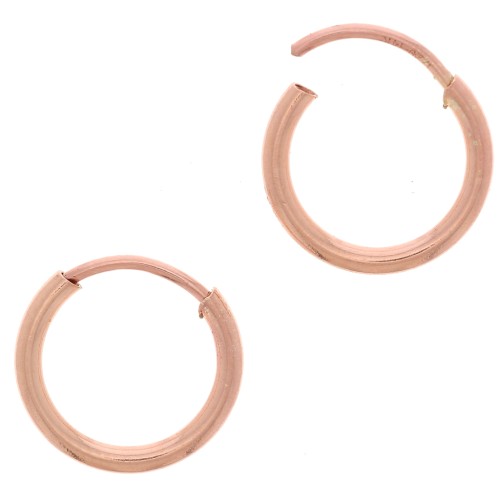 10mm Mini hoop earrings - Rose Gold filled x2