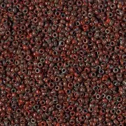 Miyuki Seed Beads 15/0 4513 - Opaque Red Picasso x8g