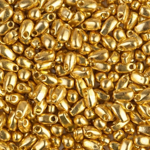 3x5.5mm Long Drop Miyuki LDP-4202 - Duracoat Galvanized Gold x10g