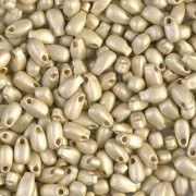 3x5.5mm Long Drop Miyuki LDP-4201F - Duracoat Galvanized Silver Mat x10g|raw }}