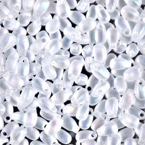 3x5.5mm Long Drop Miyuki LDP-131FR - Crystal Mat AB x10g