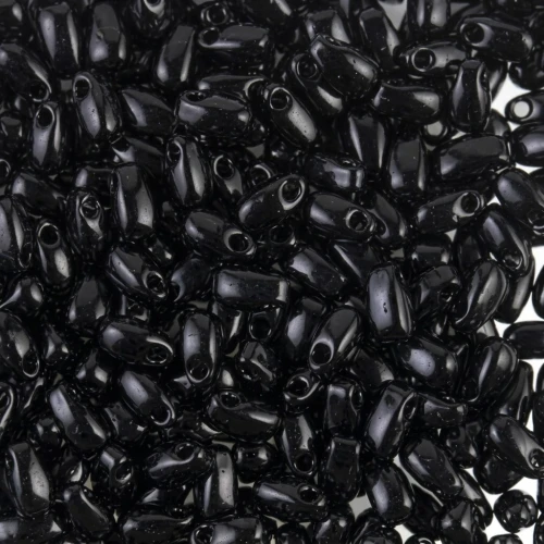 3x5.5mm Long Drop Miyuki LDP-401 - Black x10g