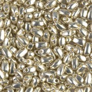 3x5.5mm Long Drop Miyuki LDP-4201 - Duracoat Galvanized Silver x10g|raw }}