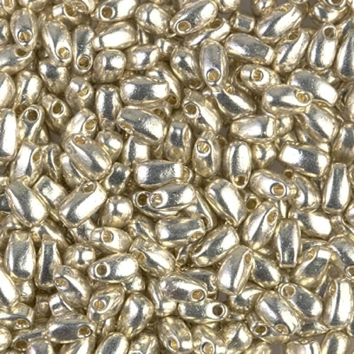 3x5.5mm Long Drop Miyuki LDP-4201 - Duracoat Galvanized Silver x10g