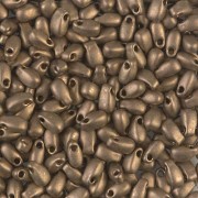 3x5.5mm Long Drop Miyuki LDP-2006- Metallic Dark Bronze Mat x10g