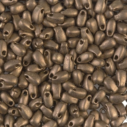 3x5.5mm Long Drop Miyuki LDP-2006- Metallic Dark Bronze Mat x10g