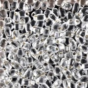 3x5.5mm Long Drop Miyuki LDP-001- Silver lined Crystal x10g|raw }}