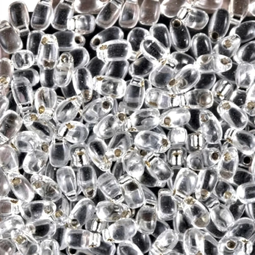3x5.5mm Long Drop Miyuki LDP-001- Silver lined Crystal x10g