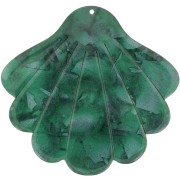 43x45mm Acetate Shell Pendant - Dark Green Pearl x1|raw }}