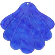 43x45mm Acetate Shell Pendant - Royal Blue pearl x1