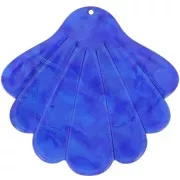 43x45mm Acetate Shell Pendant - Royal Blue pearl x1