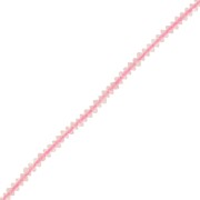 2x1mm Round faceted gemstone lentils - Rose Quartz x39cm|raw }}
