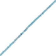 2x1mm Round faceted gemstone lentils - Apatite x38cm|raw }}