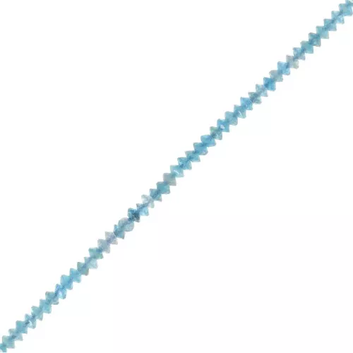 2x1mm Round faceted gemstone lentils - Apatite x38cm