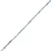 2x1mm Round faceted gemstone lentils - Fluorite x39cm