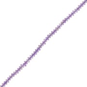 2x1mm Round faceted gemstone lentils - Amethyst x39cm