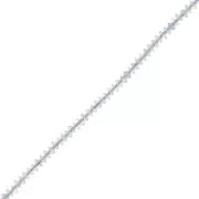 2x1mm Round faceted gemstone lentils - Aqua marine x39cm