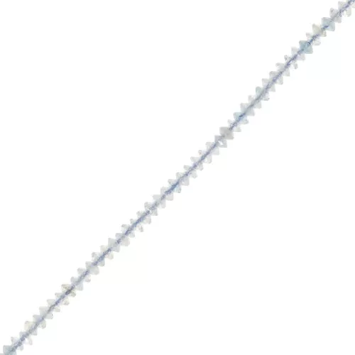2x1mm Round faceted gemstone lentils - Aqua marine x39cm