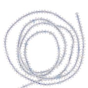 2x1mm Round faceted gemstone lentils - Aqua marine x39cm