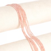 Round faceted beads 2 mm gemstone - Sun Stone - Pierre de Soleil x40cm