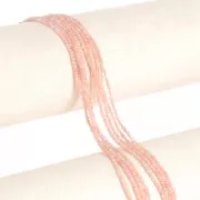 Round faceted beads 2 mm gemstone - Sun Stone - Pierre de Soleil x40cm