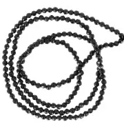 2mm Round faceted gemstone beads - Black Spinel x31cm