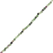 Round faceted beads 2 mm gemstone - Ruby Zoisite x32cm