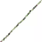 Round faceted beads 2 mm gemstone - Ruby Zoisite x32cm