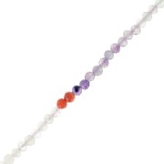 3mm Round faceted gemstone beads - Gemstone mix nr2 x39cm|raw }}