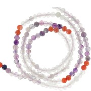 3mm Round faceted gemstone beads - Gemstone mix nr2 x39cm