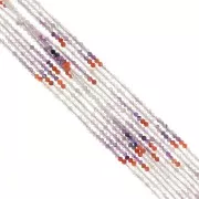 3mm Round faceted gemstone beads - Gemstone mix nr2 x39cm