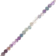 3.5mm Round faceted gemstone beads - Fluorite x39cm|raw }}