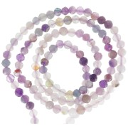 3.5mm Round faceted gemstone beads - Fluorite x39cm
