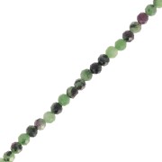 3.5mm Round faceted gemstone beads - Ruby Zoisite x39cm|raw }}