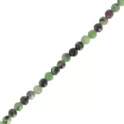 3.5mm Round faceted gemstone beads - Ruby Zoisite x39cm