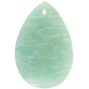 30x20mm Pear Gemstone Pendant - Amazonite x1