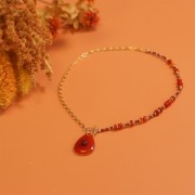 30x20mm Pear Gemstone Pendant - Amazonite x1